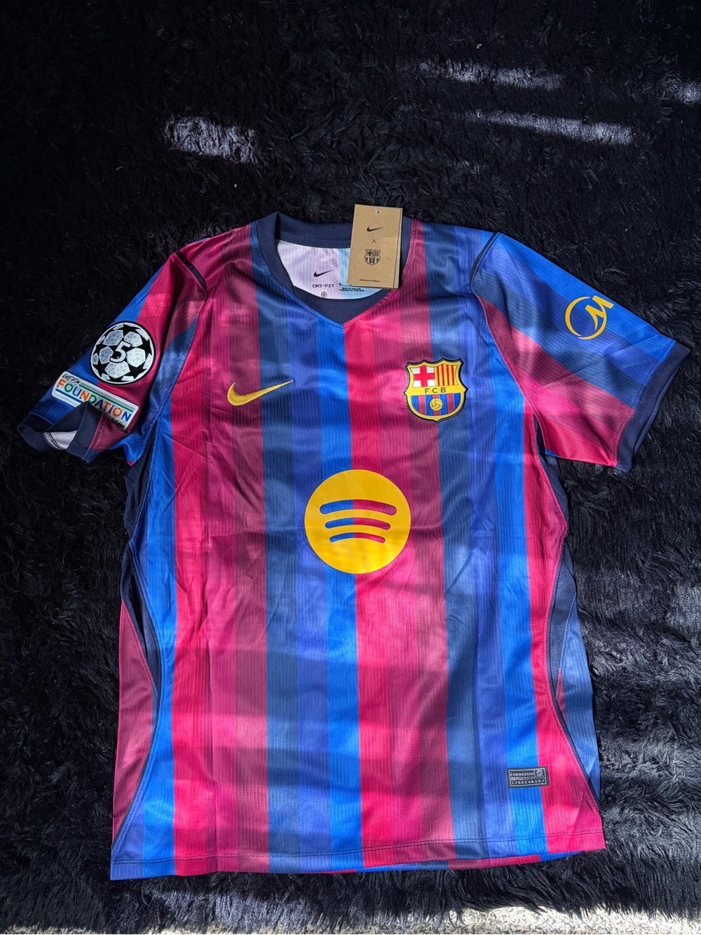 Nike FC Barcelona' Home Jersey - Blue & Red- Champions League- Lamine Yamal